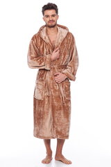 Халат с капюшоном для мужчин Elite Bamboo, коричневый цена и информация | Мужские халаты, пижамы | 220.lv
