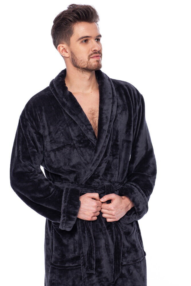 Peldmētelis vīriešiem Elite Bamboo, pelēks цена и информация | Vīriešu halāti, pidžamas | 220.lv