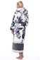 Peldmētelis no bambusa šķiedras ar ziliem ziediem sievietēm Elite Bamboo cena un informācija | Sieviešu halāti | 220.lv