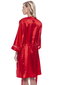 Halāta un naktskrekla komplekts no mākslīgā zīda sievietēm Jasmin 1739, sarkans cena un informācija | Sieviešu halāti | 220.lv