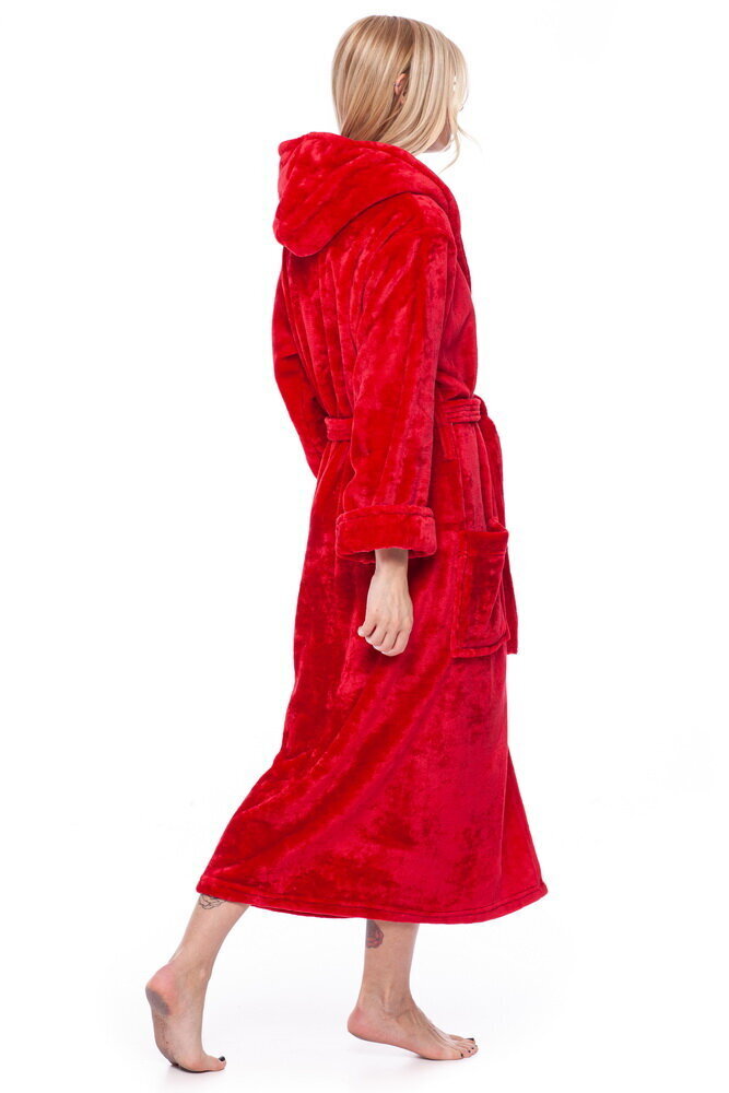 Bambusa šķiedras halāts ar kapuci sievietēm Angora Bamboo, sarkans cena un informācija | Sieviešu halāti | 220.lv
