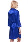 Mākslīgā zīda halāts - peņuārs sievietēm Jasmin 406, zils цена и информация | Sieviešu halāti | 220.lv