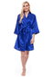 Mākslīgā zīda halāts - peņuārs sievietēm Jasmin 406, zils cena un informācija | Sieviešu halāti | 220.lv