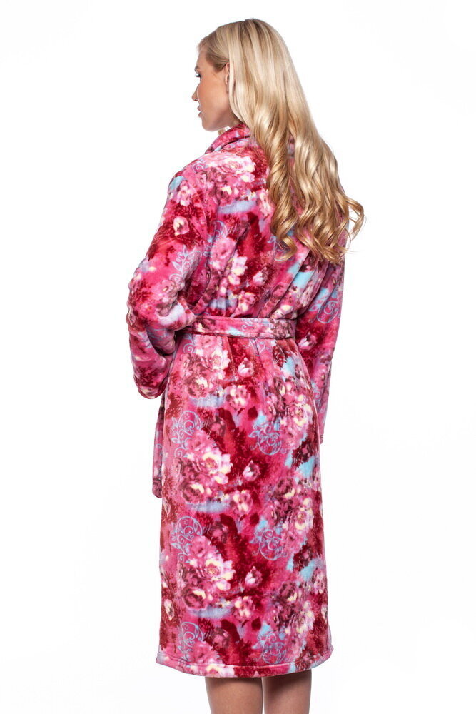 Halāts ar ziediem sievietēm, rozā цена и информация | Sieviešu halāti | 220.lv