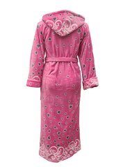 Bambusa šķiedras halāts ar kapuci, ar pelēkām sirsniņām sievietēm Elite Bamboo, rozā cena un informācija | Sieviešu halāti | 220.lv