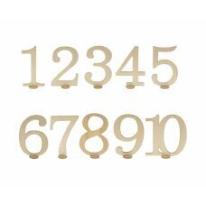 Koka galda numuri ar turētājiem, 11 cm, Nr 1-10 cena un informācija | Svētku dekorācijas | 220.lv