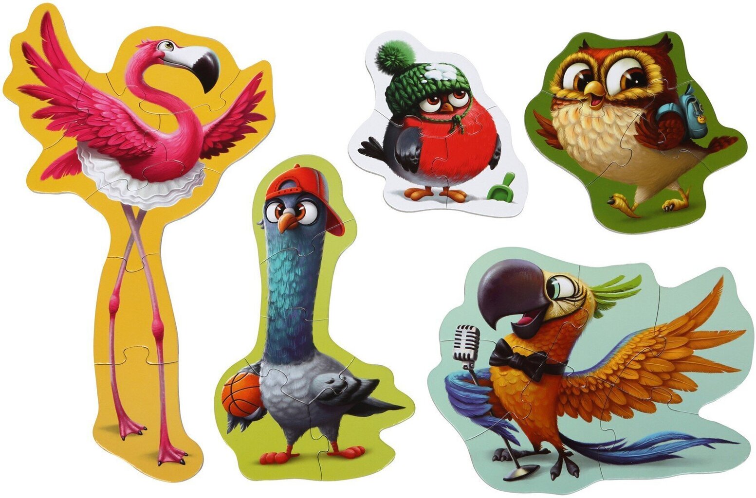 Puzle 5 in 1 Birds, 25 gab. цена и информация | Puzles, 3D puzles | 220.lv