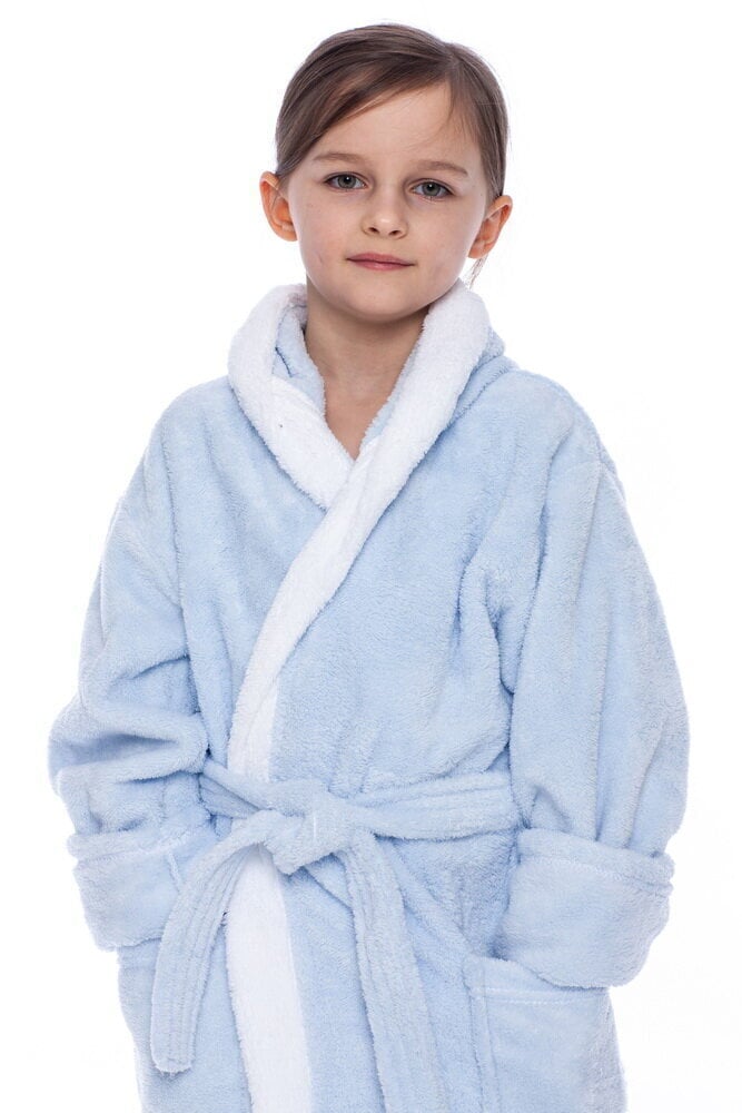 Bērnu peldmētelis Elite Bambuss, zils cena un informācija | Halāti, naktskrekli, pidžamas meitenēm | 220.lv