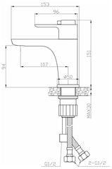 Izlietnes un bidē maisītājs Rossinka RS50-15 ar termostatu цена и информация | Смесители | 220.lv