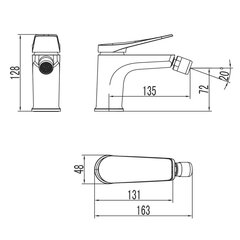 Bidē jaucējkrāns LEMARK LM3708BL BRONX цена и информация | Смесители | 220.lv