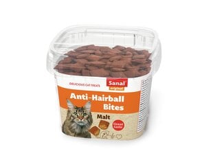Sanal Anti-Hairball Bites cup gardums kaķiem pret spalvu kamoliņiem 75g cena un informācija | Gardumi kaķiem | 220.lv