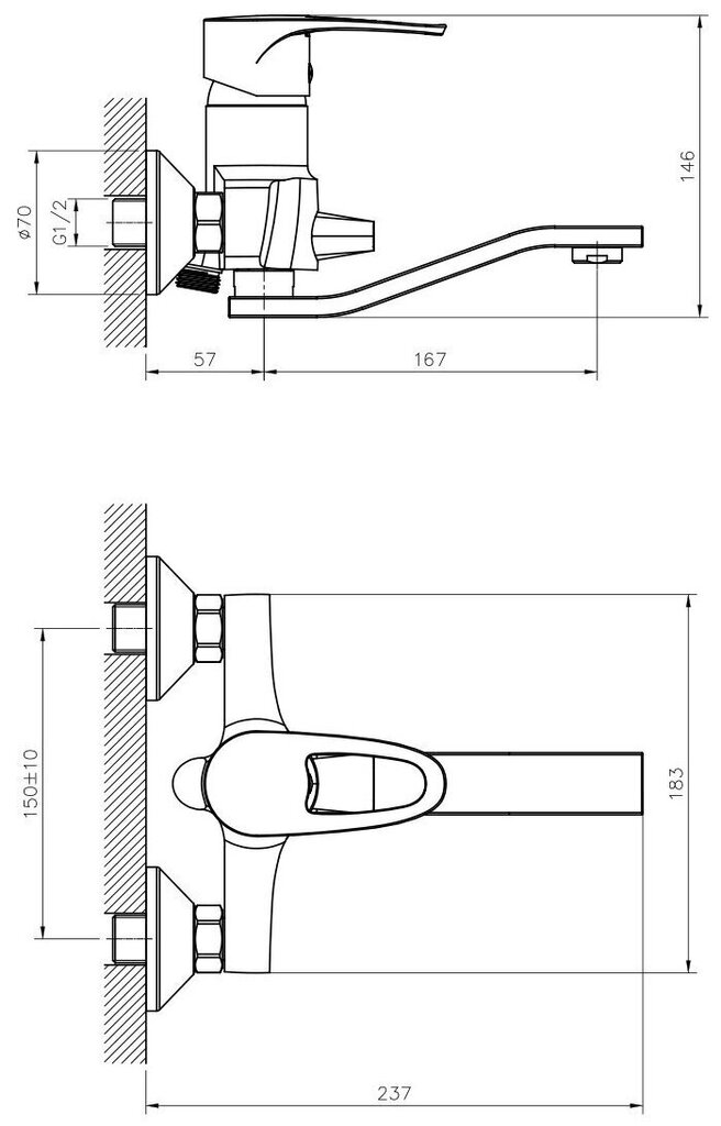 Miksera krāns DECOROOM DR70044 cena un informācija | Jaucējkrāni | 220.lv