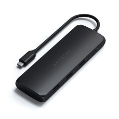 Satechi USB-C HYBRID w. ar SSD atmiņas dziņas nodalījumu, melns цена и информация | Адаптеры и USB разветвители | 220.lv