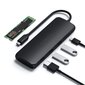 Satechi USB-C HYBRID w. ar SSD atmiņas dziņas nodalījumu, melns цена и информация | Adapteri un USB centrmezgli | 220.lv