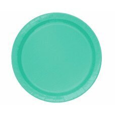Тарелки бумажные, синие, 22 см, 8 шт. (Без пластика) цена и информация | Праздничная одноразовая посуда | 220.lv
