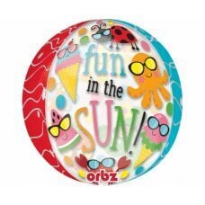 Прозрачный воздушный шар из фольги Orbz &amp;quot;Веселье на солнышке, милые персонажи&amp;quot;, G20, в упаковке, 38 x 40 см цена и информация | Шарики | 220.lv