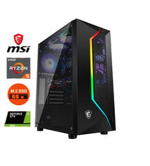 MSI Vampiric 100R Ryzen 5 5600X 8GB DDR4 1TB SSD M2 1TB HDD GTX 1650 4GB Windows 10 Stacionārais dators cena un informācija | Stacionārie datori | 220.lv