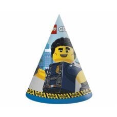 Papīra cepures Lego City, 6 gab. cena un informācija | Svētku dekorācijas | 220.lv
