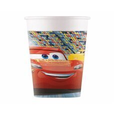 Papīra krūzes (WM), Cars 3 (Disney), 200 ml, 8 gab. (SUP etiķete) cena un informācija | Vienreizējie trauki | 220.lv