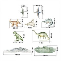 Sienas uzlīmju dinozauru komplekts cena un informācija | Dekoratīvās uzlīmes | 220.lv