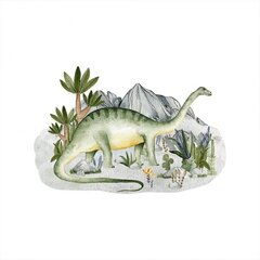 Tapetes sienas uzlīme dinozaurs XL cena un informācija | Dekoratīvās uzlīmes | 220.lv