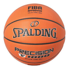 Basketbola bumba Spalding TF-1000 Precision FIBA 6, Tumši oranža цена и информация | Баскетбольные мячи | 220.lv