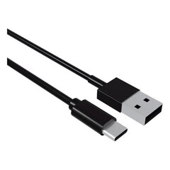 USB A uz USB C Kabelis Contact (1 m) Melns cena un informācija | Savienotājkabeļi | 220.lv