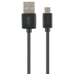 Универсальный кабель USB-MicroUSB Contact 1 м, чёрный цена и информация | Кабели для телефонов | 220.lv