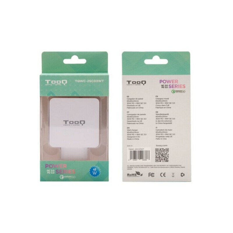 USB Lādētājs Sienas TooQ TQWC-2SC03WT cena un informācija | Lādētāji un adapteri | 220.lv