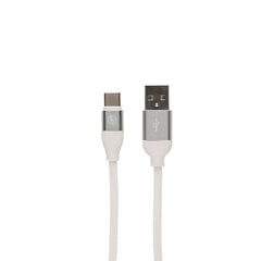 Кабель USB A — USB C Contact 2A 1,5 м: Цвет - Белый цена и информация | Кабели для телефонов | 220.lv