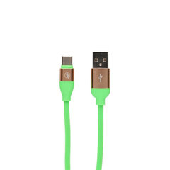 USB A uz USB C Kabelis Contact 2A 1,5 m: Krāsa - Zaļš cena un informācija | Savienotājkabeļi | 220.lv