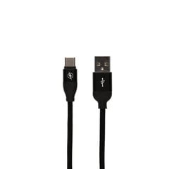 Кабель USB A — USB C Contact 2A 1,5 м: Цвет - Чёрный цена и информация | Кабели для телефонов | 220.lv