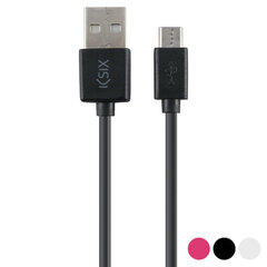 Kabelis KSIX BXCUSB01 Micro USB 1 m Melns cena un informācija | Lādētāji un adapteri | 220.lv