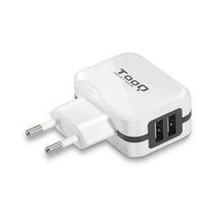 Sienas Lādētājs TooQ AATCAT0150 USB x 2 17W Balts cena un informācija | Lādētāji un adapteri | 220.lv