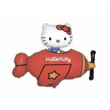 Folijas balons 24 FX - Hello Kitty lidmašīnā, sarkans, iepakots cena un informācija | Baloni | 220.lv