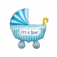 Folija balons 24 FX zēnu ratiņi, zils, iepakots cena un informācija | Baloni | 220.lv