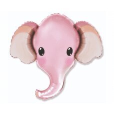 Воздушный шар фольгированный 24 &amp;quot;FX - Little Elephant (розовый), в упаковке цена и информация | Шарики | 220.lv