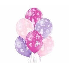 Воздушные шары D11 Baby Girl 1C5S, 6 шт. цена и информация | Шарики | 220.lv