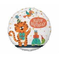 Folijas balons Tīģeris (Daudz laimes dzimšanas dienā), 18 цена и информация | Шарики | 220.lv