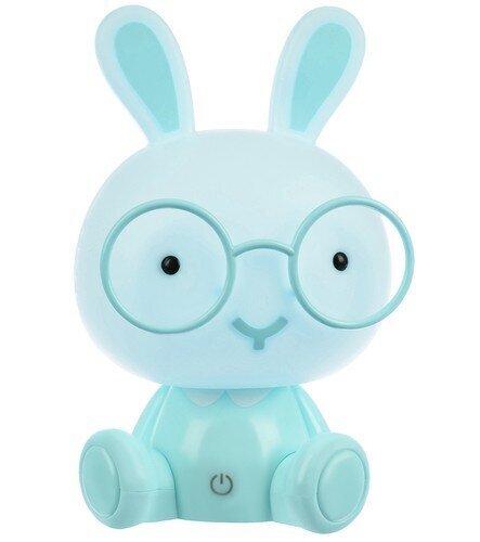 Galda lampa LED Bunny, zila, 23cm cena un informācija | Lampas bērnu istabai | 220.lv