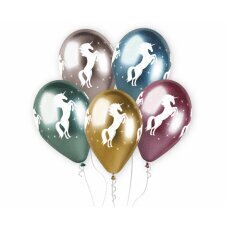 Shiny Premium Helium baloni Unicorn, 13 collas / 5 gab. cena un informācija | Baloni | 220.lv