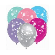 Kaķu balons, 12 collas / 5 gab. cena un informācija | Baloni | 220.lv
