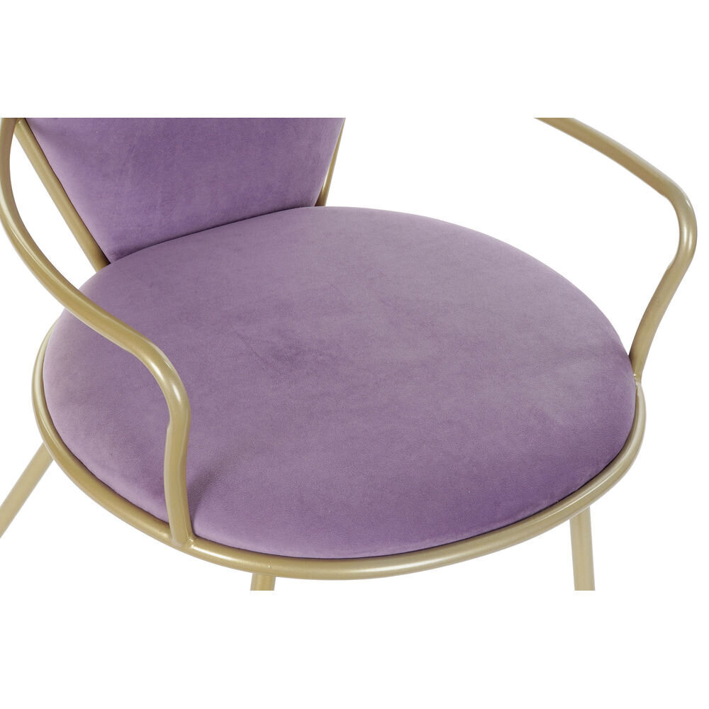 Krēsls ar balstu DKD Home Decor, 61.5x54.5x88 cm, violets cena un informācija | Virtuves un ēdamistabas krēsli | 220.lv
