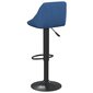 vidaXL bāra krēsli, 2 gab., zils samts cena un informācija | Virtuves un ēdamistabas krēsli | 220.lv