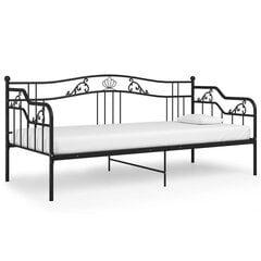 Черная металлическая кровать, 90 x 200 см цена и информация | Кровати | 220.lv