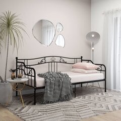 Кровать, металлическая, черная, 90 x 200 см цена и информация | Кровати | 220.lv