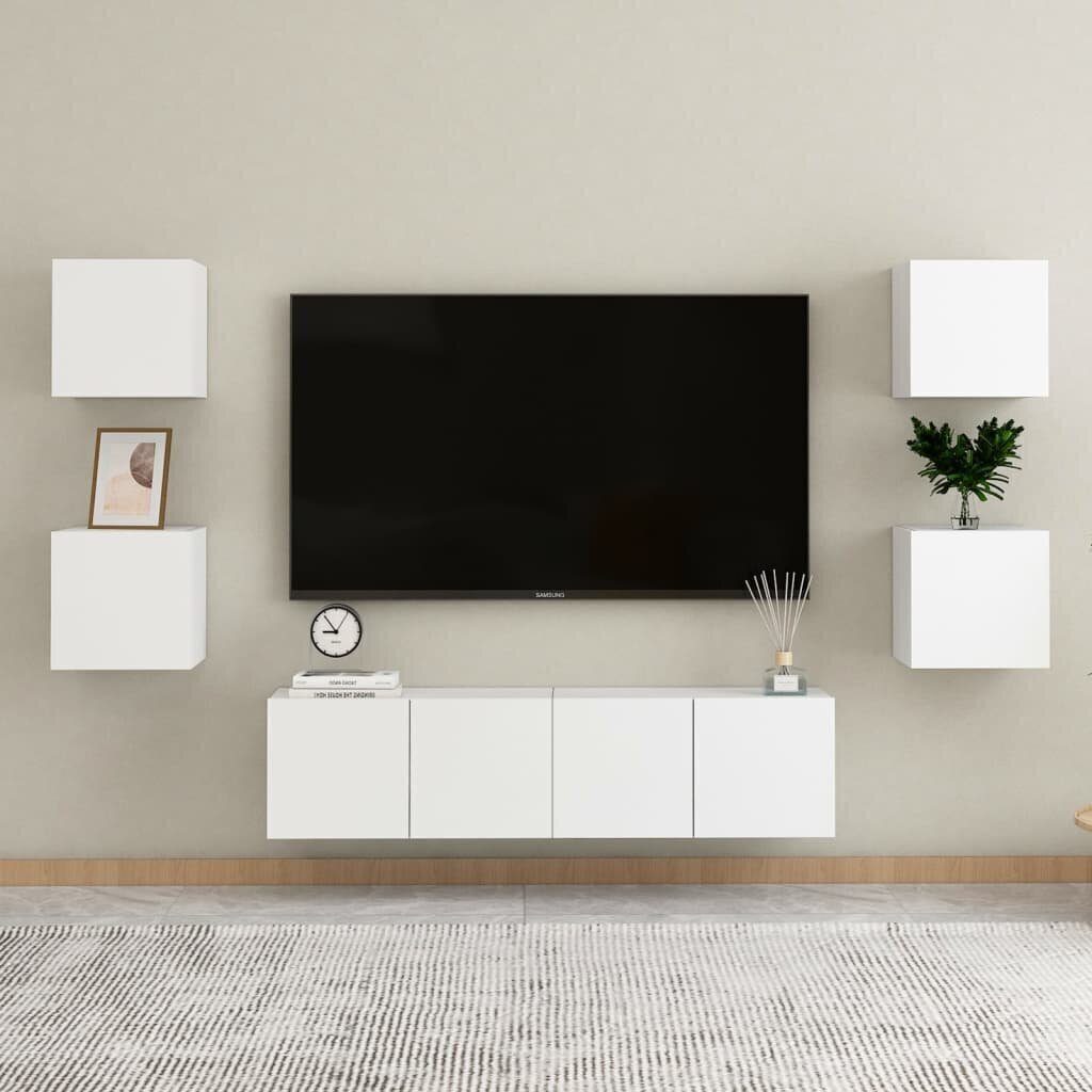 vidaXL sienas TV skapītis, balts, 30,5x30x30 cm cena un informācija | TV galdiņi | 220.lv