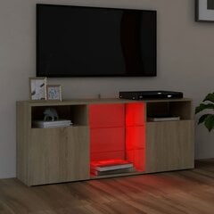 vidaXL TV galdiņš ar LED lampiņām, 120x30x50 cm, ozolkoka krāsā цена и информация | Тумбы под телевизор | 220.lv