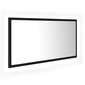 Spogulis vidaXL LED 90, melns cena un informācija | Vannas istabas spoguļi | 220.lv