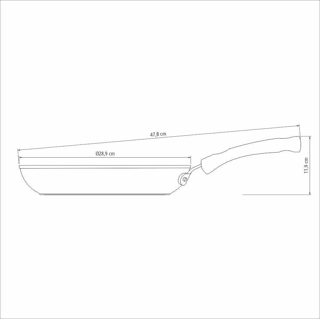 Tramontina MONACO INDUCTION panna, ø28 cm cena un informācija | Pannas | 220.lv